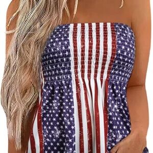 NEW -‎ American Flag Strapless Dress